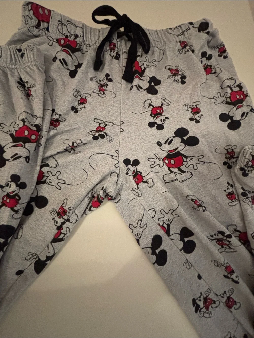 Disney Grey Mickey Mouse Fleece Pajama Bottoms - Picture 8 of 12